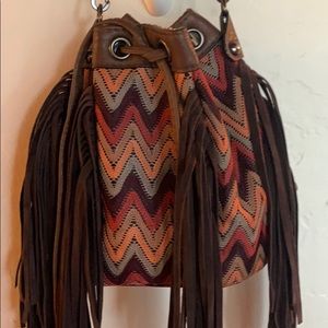 Vintage fringe Bucket Bag